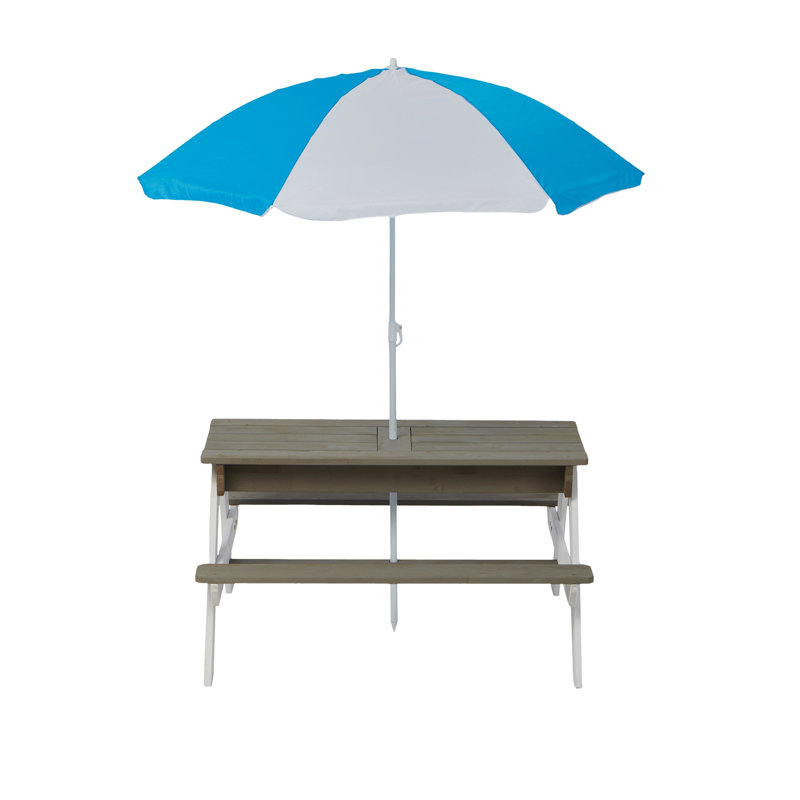 Table de jeu en bois avec parasol - 31 pique-nique au sable et à l'eau pour les activités de plein air