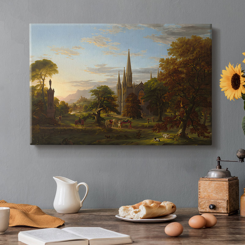 Le départ-Thomas Cole-Gallery, toile tendue-1837, 8 x 12