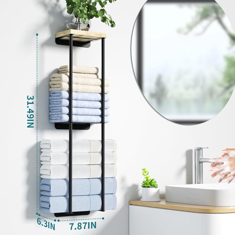 Dual Tier Wall Towel Holder