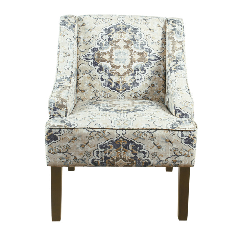 Fauteuil d'appoint Adona, 100% coton ébène