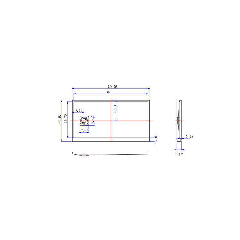 Base de plateau de douche 60 po x 32 po à seuil simple avec couvercle de bonde inclus, Blanc, Gauche