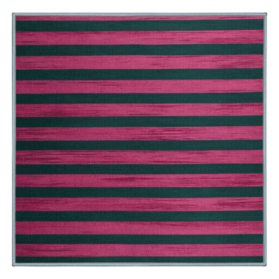 Machine Washable Horizontal Stripes Blue Area Rug