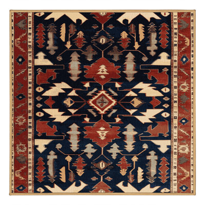 Machine Washable Persian Brown Area Rug