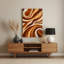 Abstrait couleur champ 20, art mural en métal brun-838567265