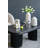 Round White Ceramic Vase with Gold Motif-1089238976
