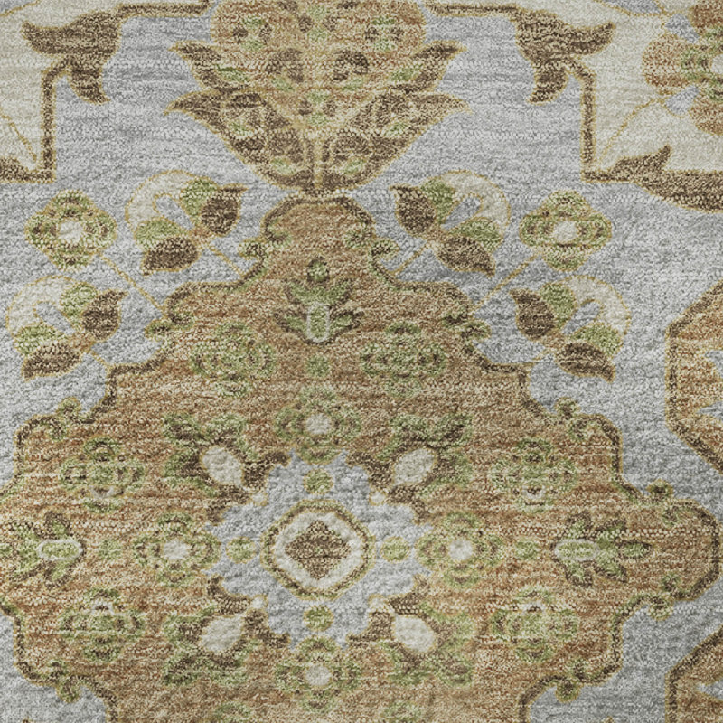 Premium Machine Washable Xamiera AMF1853 Global Rug, Rectangle 10' x 14'