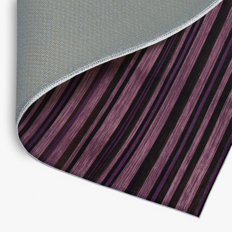 Tapis intérieur / extérieur noir HorizontalStripes, Rectangulaire 2 pi x 3 pi