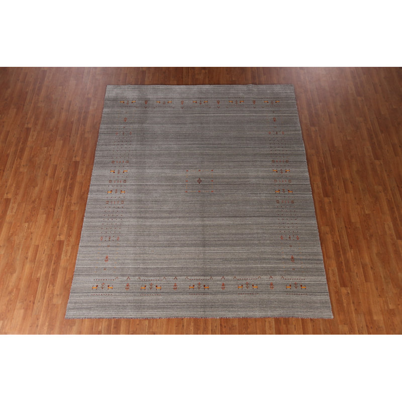 Handmade Gabbeh Style Indian Area Rug 8x10