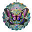 Décoration de jardin cinétique suspendue en acier inoxydable 12 "Butterfly Wind Spinner pour l'extérieur et l'intérieur