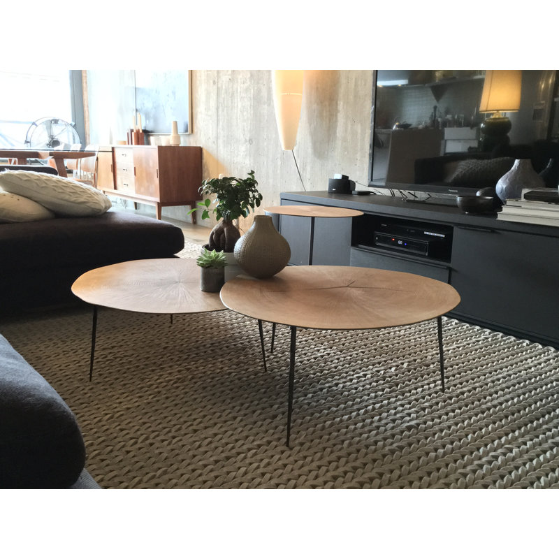 Table basse à 4 pieds avec rangement Oakley, H 14 po x l 30 po x p 30 po