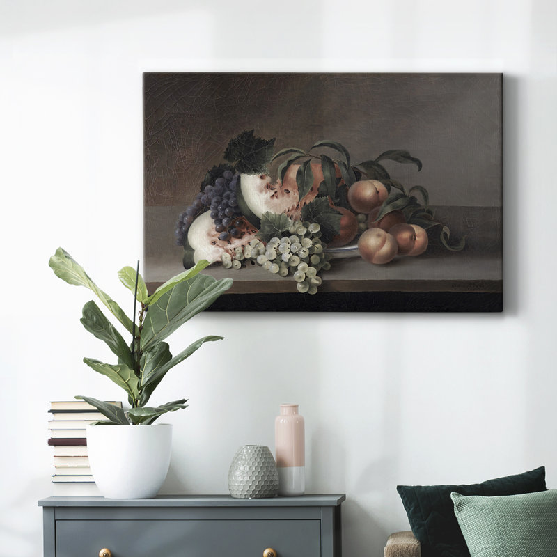 Botanique rétro - XL, H 19 po x l 28 po x P 1,5 po, Toile tendue