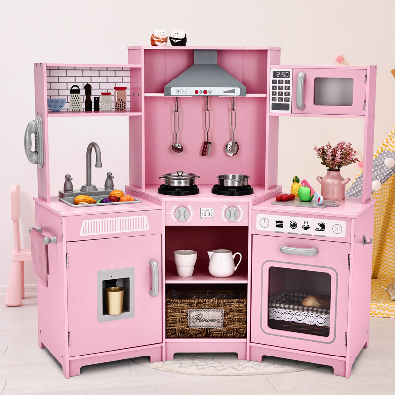 Palig Wooden Corner Kids Toddler Kitchen Set