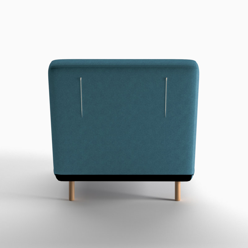Jacquelyn 32" Wide Convertible Chair, Peacock Blue Fabric, 31.9"