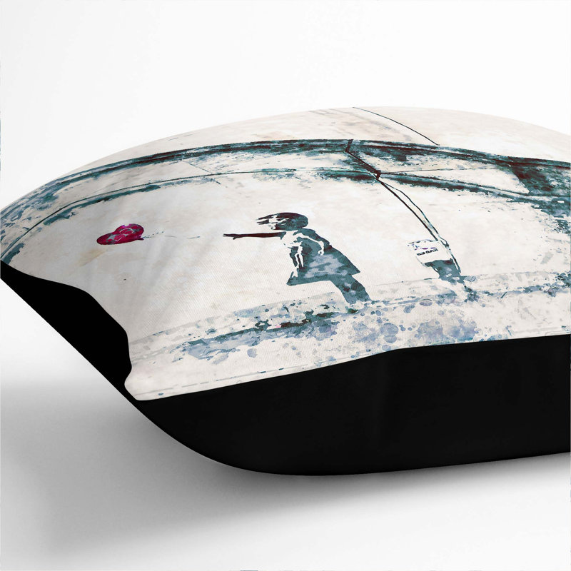 Square Cushion, 55cm H x 55cm W x 20cm D, Black
