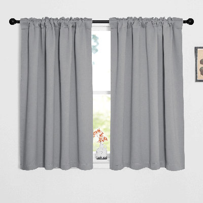 Blackout Curtains for Living Room, Thermal Insulated Solid Window Panels, Room Darkening Drapes for Bedroom/Kitchen, 2 Pieces