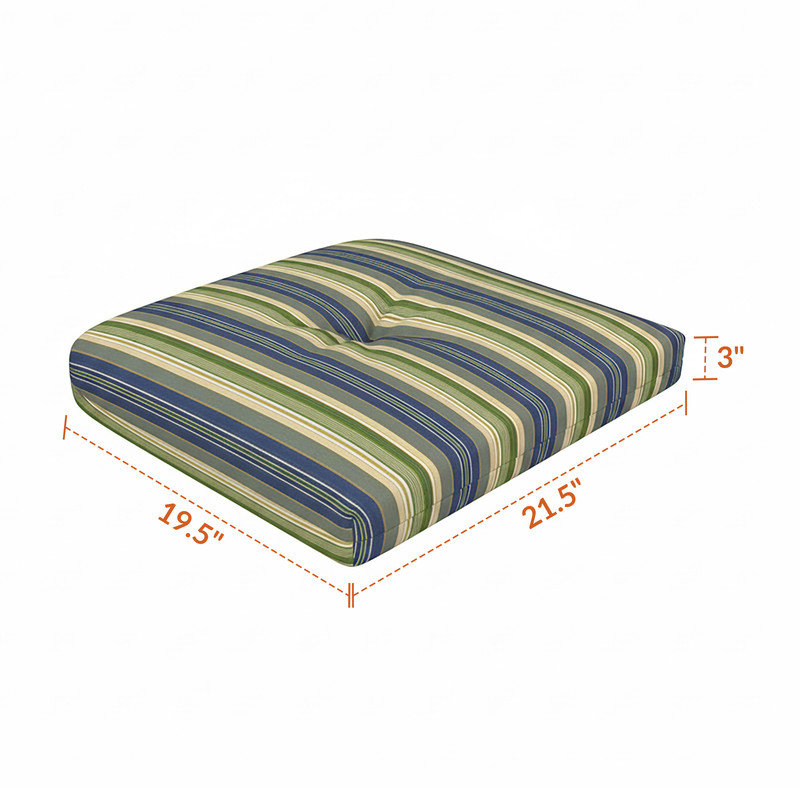 Coussin de remplacement pour chaise d'extérieur Sunbrella, Calista Delft rayé