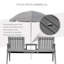 Ganzi Wooden Garden Loveseat Bench 2-Seater Grey