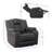 Lamica 37.8" Wide Modern Multifunctional Vegan Leather Dual Motor Power Recliner-1465272856