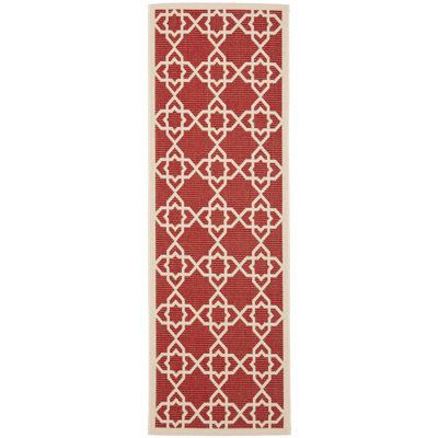Tapis d'intérieur / extérieur à motif géométrique Dirks Performance