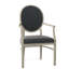 Hughes Upholstered King Louis Back Arm Chair-843417264-843349974