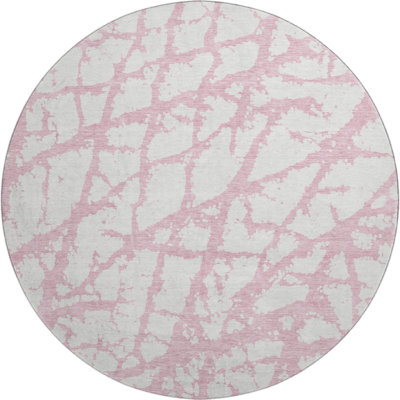 Premium Machine Washable Prisco Pink Rug