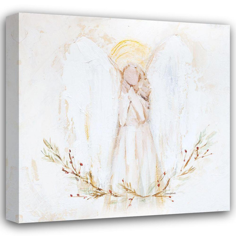 Trinx Kissell, Mackenzie Gallery Wrapped Canvas Art Titled: Ivory Angel, 20" H x 20" W