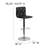 Saffo Contemporary Button Tufted Vinyl Adjustable Height Barstool with Chrome Base-1664382248