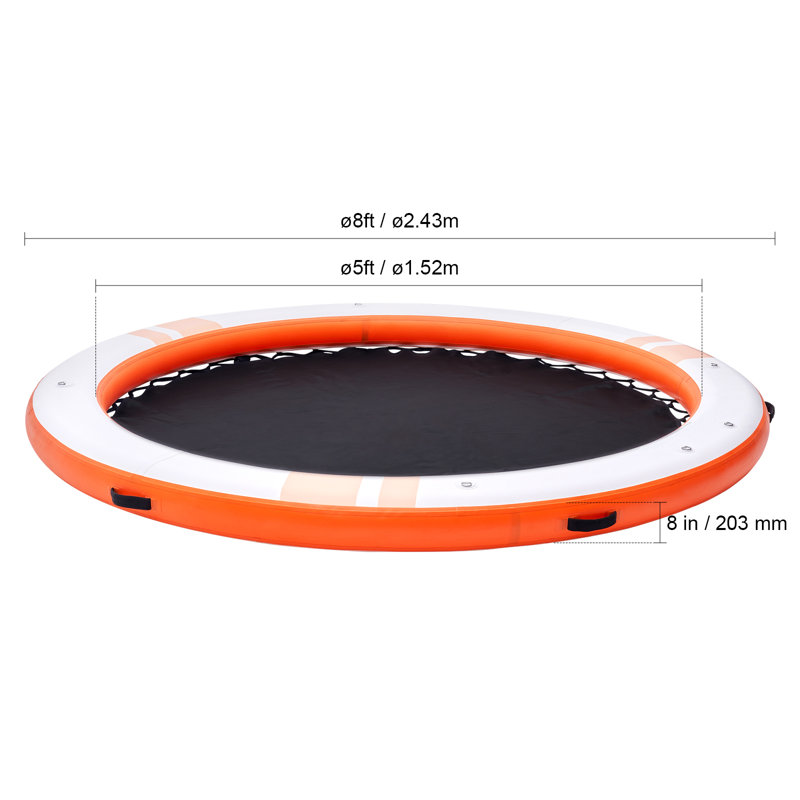 Plateforme gonflable de quai flottant avec quai flottant, 8 pi l