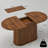 55.11"-70.86" Extendable Dining Table, With Striped Legs For Living Room & Kitchen-487664037