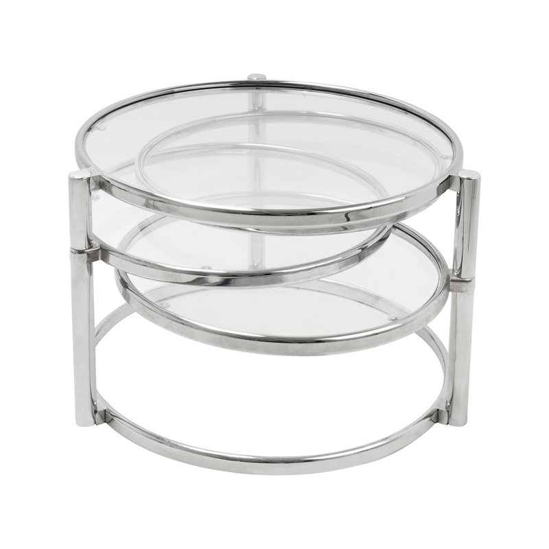 Glass Top Sled End Table