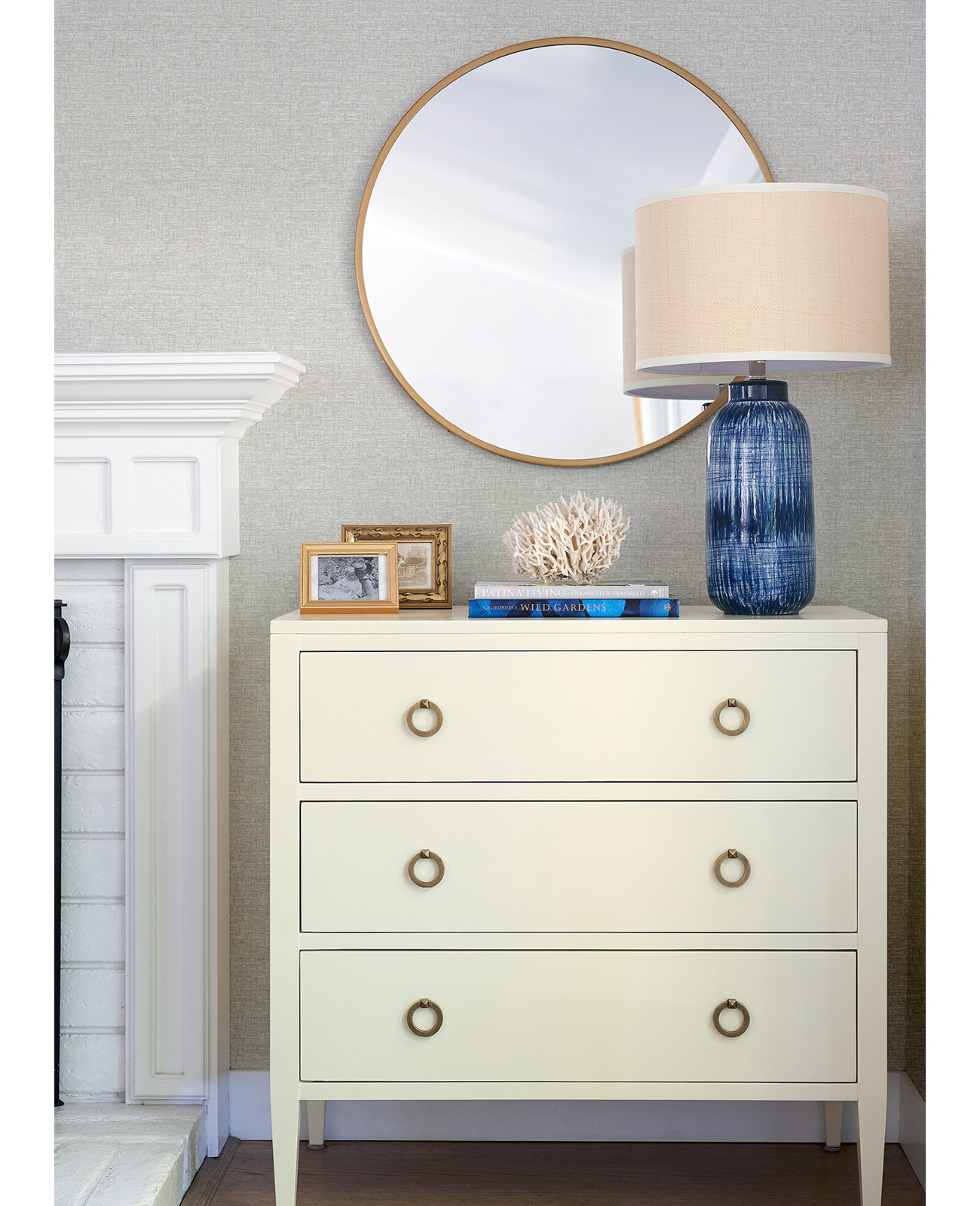 Dorine Unpasted Wallpaper, Gray