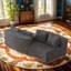 Canapé modulaire surdimensionné en velours côtelé de 90,5 po avec 4 coussins Boneless-2043995334