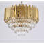 Lustre en acier inoxydable doré 15 lumières avec cristaux transparents-1573981798-1573981796