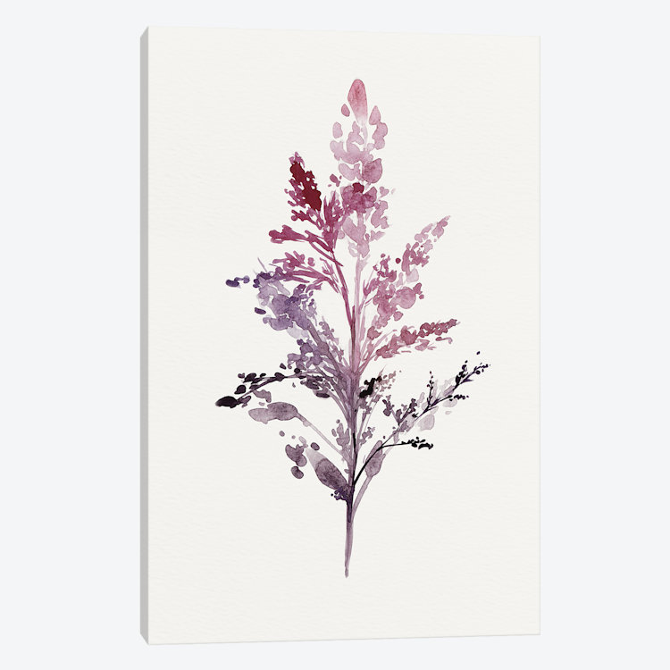 « botanique ii », impression sur toile, H 12 po x l 8 po x P 0,75 po, Toile tendue, Pas de tapis