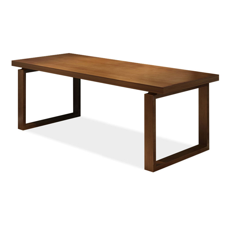 Bureaux rectangulaires bruns en bois massif, H 29,53 po x l 78,74 po x P 23,62 po