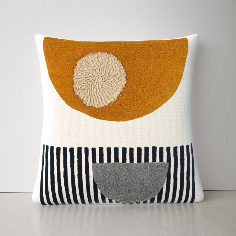 Fulbourn Square Cotton Pillow Cover & Insert, Polyester/Polyfill