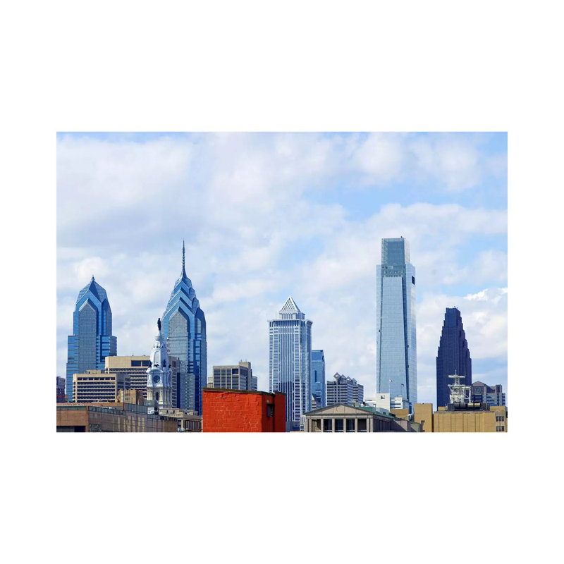 Buildings In A City, Comcast Center, Center City, Philadelphia, Philadelphia County, Pennsylvania, USA - Wrapped Canvas Print
