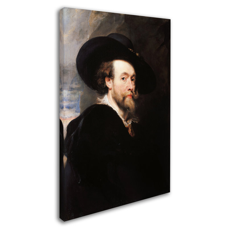 « portrait of the artist » par print sur toile tendue Peter Paul Rubens, H 47 po x l 30 po