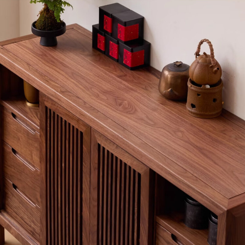 Multi-Functional Solid Wood Sideboard, 33.46" H x 70.87" W x 15.75" D