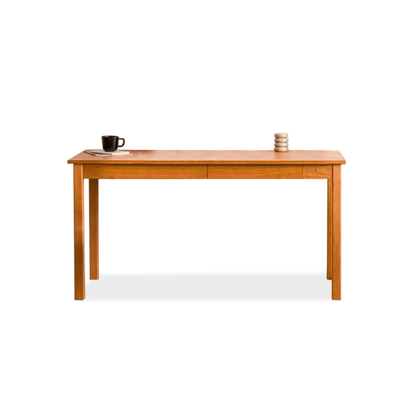 Bureau rectangulaire en bois massif Cerise, H 29,53 po x l 70,87 po x P 21,65 po