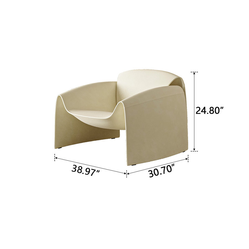Nordic Minimalist 3 Accent Chairs Set - 38.97'' Wide