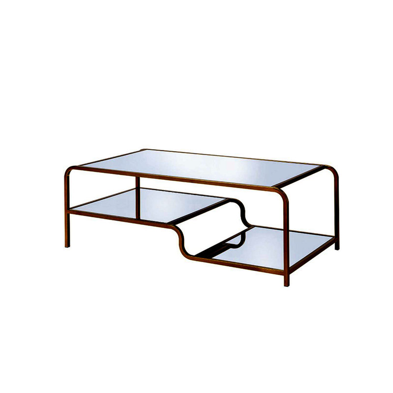 Mirrored & Gold Finish Coffee Table