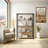 Galien Rectangular Etagere Bookcase in Antique Oak and Sandy Gray-112568916