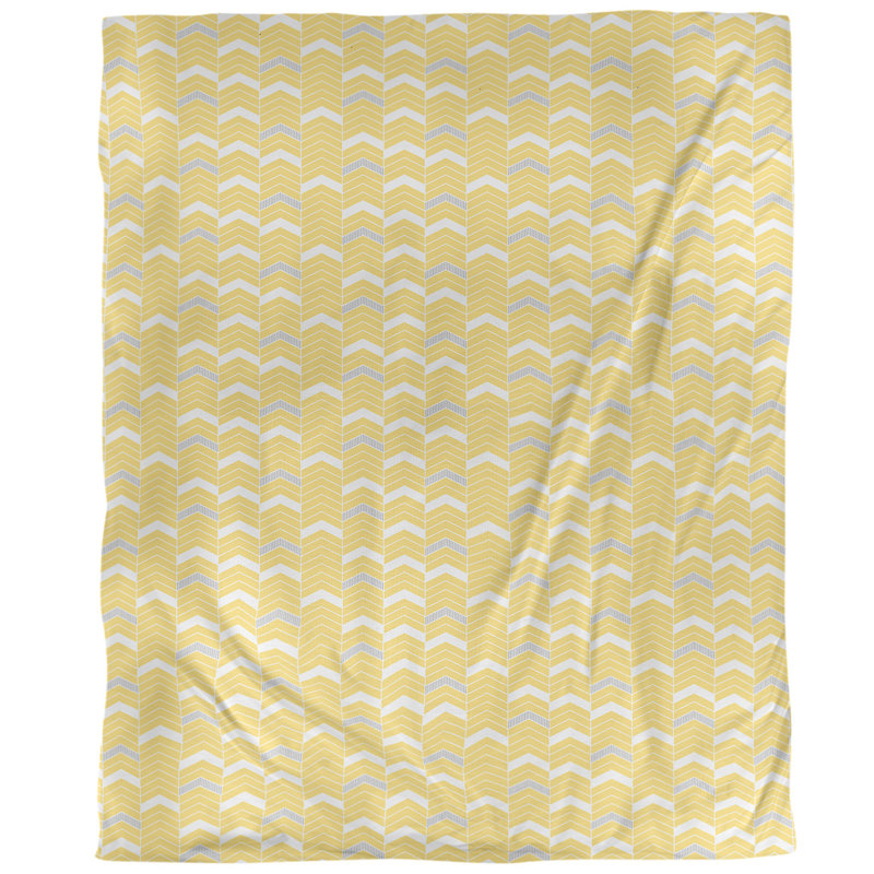 Housse de couette simple Rhonda, Housse de couette pour lit simple, Jaune/gris, Microfibre