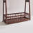 Solid Pine Wood Rolling Garment Rack with Locking Wheels Hooks and Bottom Storage-1807181529-1807181531