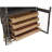 Trestle Dining Table With 4 Grey Side Chairs Buffet And Cabinet-308108954-308108952