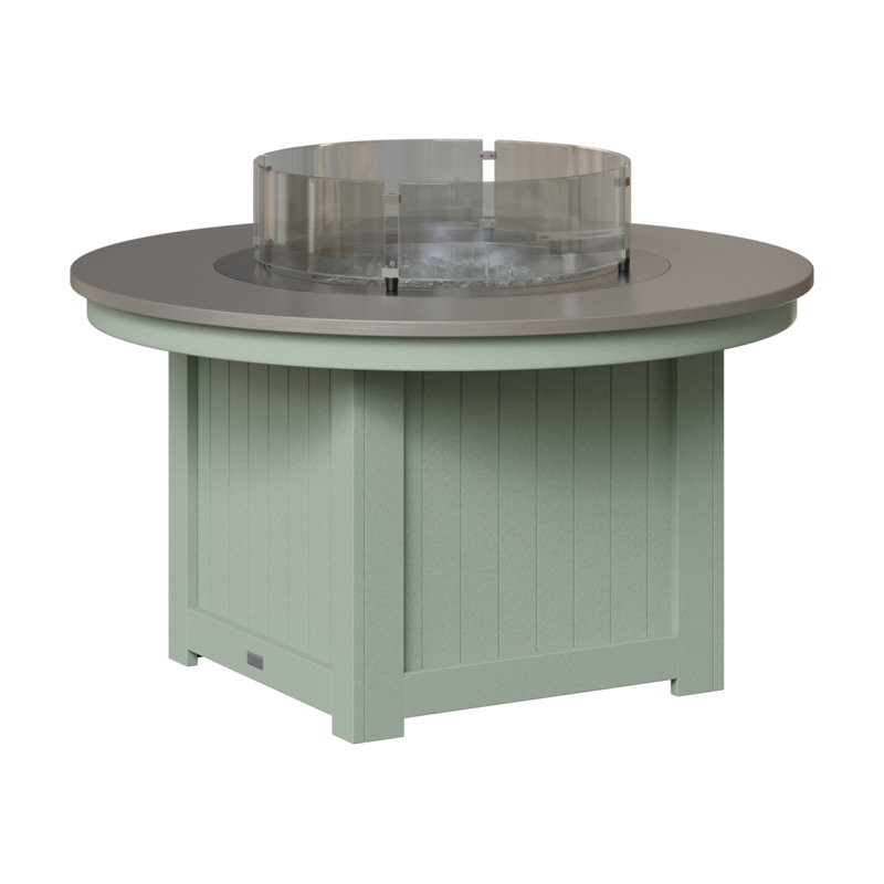 Foyer de table rond Berlin Gardens Donoma, H 25 po x l 44 po x P 44 po, Acier inoxydable martelé avec base écume de mer