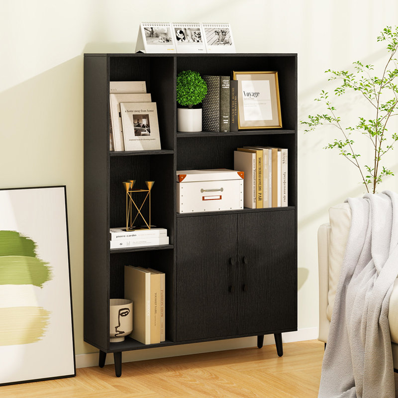 119cm H x 80cm W Book Cabinet Bookcase, Black