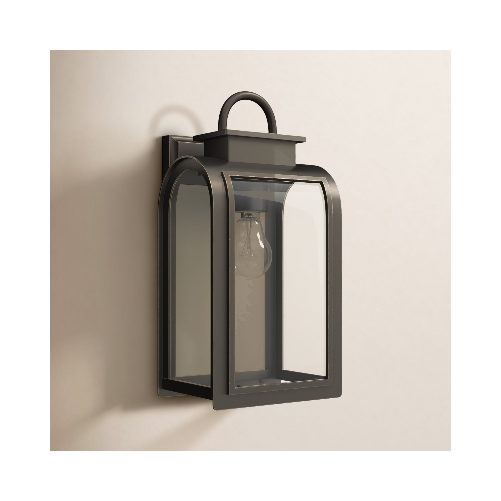 Matheus Single Light Outdoor Wall Light, 21" H x 10.5" W x 10" D