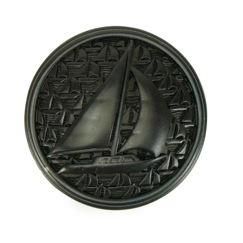 YACHT CLUB SAILBOAT KNOB, Black